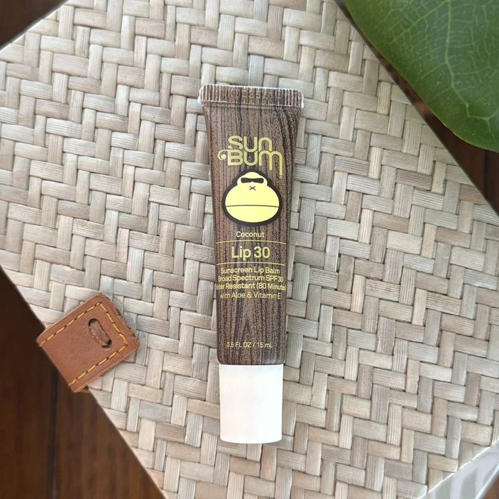 3/$15 🌸 Sun Bum SPF 30 Lip Balm Tube Clear Sunscreen Coconut Aloe Vitamin E